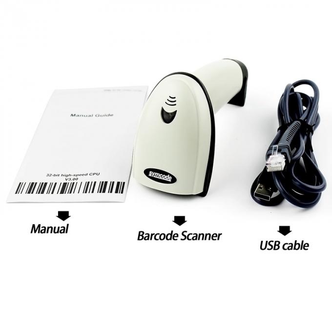 No Driver Needed Symcode Barcode Scanner / 1D Laser Scanner With USB Cable