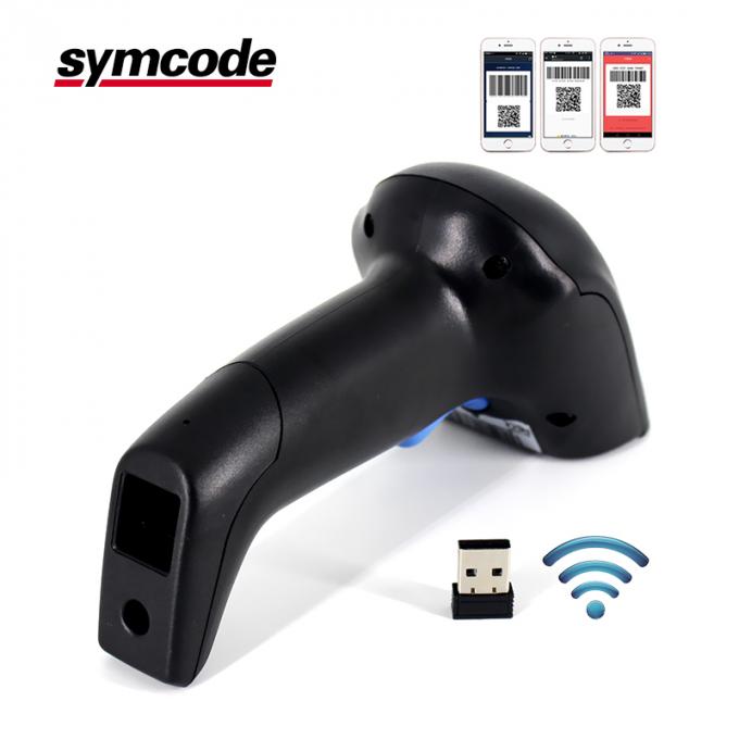 QR Wireless Barcode Scanner / Usb Barcode Reader Robust Housing For Mobile Payment