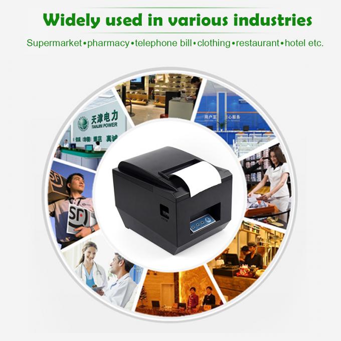 Desktop Restaurant Supermarket 80mm Receipt Printer Low Noise Easy Use