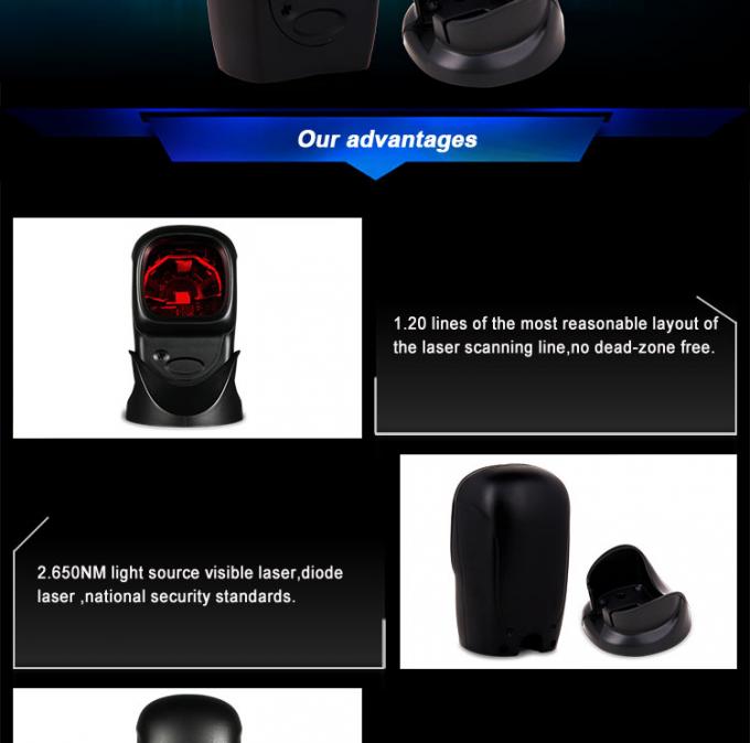 MJ-9100 Desktop Vertical Omni directional 1D barcode scanner