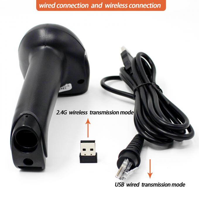 Dual Mode Wireless Barcode Scanner / Handheld CCD Scanner With Flash Memory