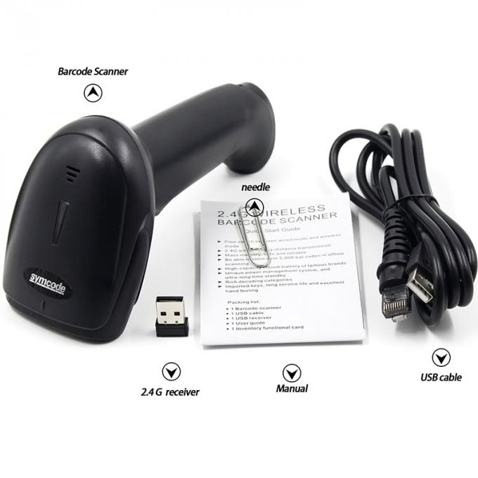 Dual Mode Wireless Barcode Scanner / Handheld CCD Scanner With Flash Memory