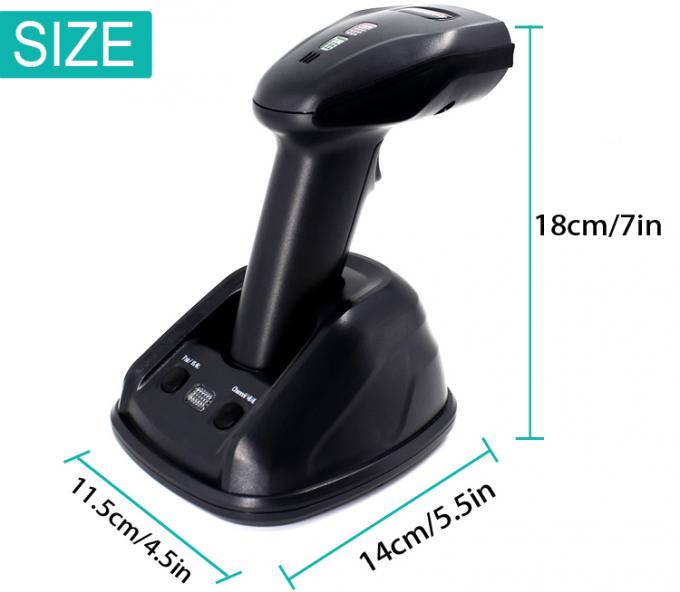 1D 433MHZ Wireless Barcode Scanner Shockproof And IP52 Dust Resistance