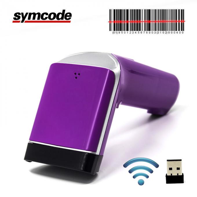 Laser Wireless Barcode Scanner 1800mAh Battery With 100m Valid Transmission