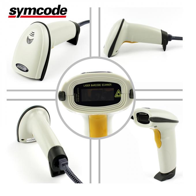 USB Laser Hands Free Barcode Scanner Automatic Flicker Sensing Supports Editing