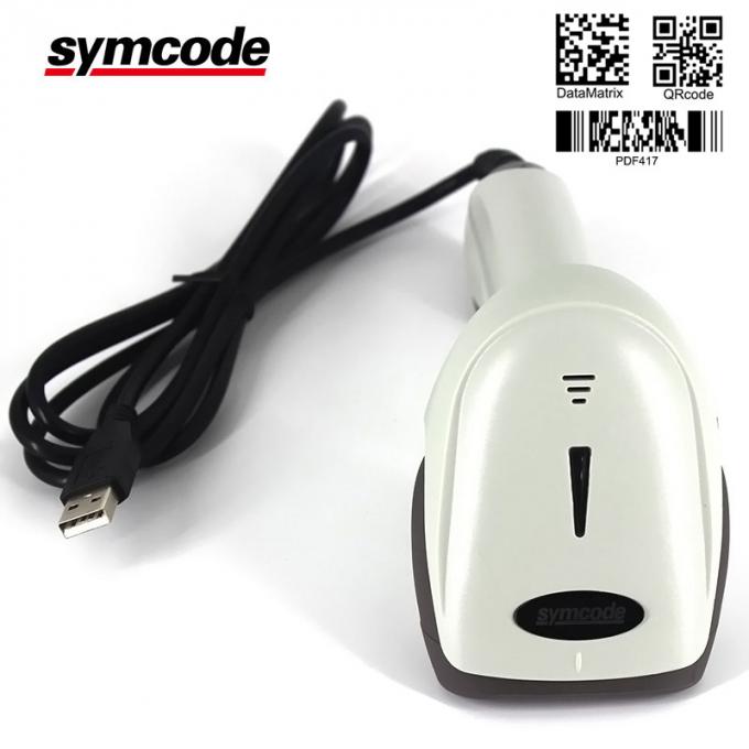 Wired Laser 2D Barcode Scanner /  Usb Barcode Reader Improve Working Efficiency