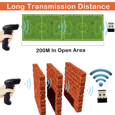 Dual Mode Wireless Barcode Scanner / Handheld CCD Scanner With Flash Memory