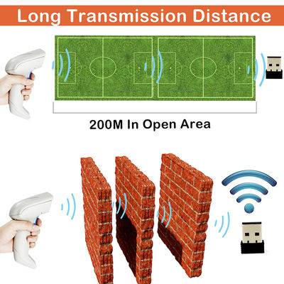 Cordless Automatic USB Handheld Barcode Scanner Reader 1 MW Power Output