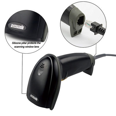 Impact Proof 1D Handheld Barcode Scanner For Shopping 100 Scans / Second