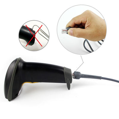 Impact Proof 1D Handheld Barcode Scanner For Shopping 100 Scans / Second