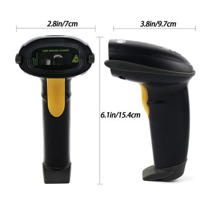 Impact Proof 1D Handheld Barcode Scanner For Shopping 100 Scans / Second